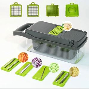 16-Piece Plastic Food <b>Chopper</b> Onion Slicer Fruit Carrot Veggie Dicer Cutter Manual Mandoline Machine <b>Vegetable</b> <b>Chopper</b> Stainless - Product Image 2