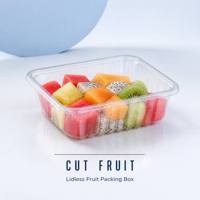 Boîte à fruits en plastique PET transparent, boîte d'emballage, plateau, conteneur blister, vente en gros, boîte à salade de fruits coupés