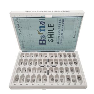 <span class=keywords><strong>Couronne</strong></span> dentaire pour <span class=keywords><strong>molaire</strong></span> primaire, 48 pièces, <span class=keywords><strong>couronne</strong></span> en acier inoxydable pour enfants - Product Image 1