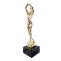 Personnalisé Antique Moderne Laiton Bronze Métal Danseur Trophée Poli Prix Statue Femme Dame pour Ballet Compétition Logo Personnalisé