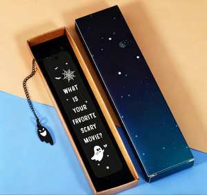 Signets d'<span class=keywords><strong>horreur</strong></span> d'Halloween pour les amoureux des livres Signet effrayant double face pour femmes hommes <span class=keywords><strong>Film</strong></span> d'<span class=keywords><strong>horreur</strong></span> Cadeau Panier de farces - Product Image 2