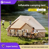 Tente gonflable à ouverture rapide pour le camping, porte simple, grand hublot, tissu Oxford, imperméable 3000 mm, protection solaire quatre saisons