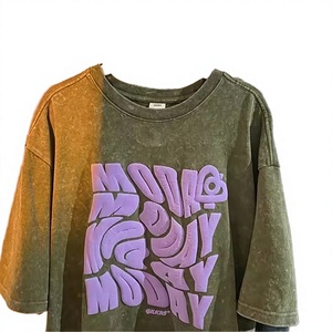Camiseta de Algodón 100% con Diseño de Logotipo Personalizado OEM, Estilo Urbano para Hombre, Impresión Puff, Nueva Moda, Transpirable, Secado Rápido, 220 Gramos - Product Image 2