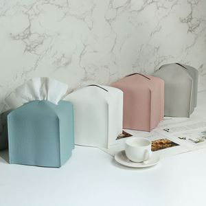 กล่องใส่กระดาษทิชชูทรงสี่เหลี่ยม ดีไซน์สวยงาม ทำจากหนัง PU ใช้งานได้จริง - Product Image 3