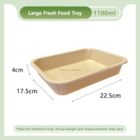 Conteneur rectangulaire personnalisé en PP pour supermarché, barquette jetable en plastique pour légumes, fruits, viande fraîche, aliments surgelés