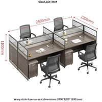 Bureau de travail en bois épaissi en forme de barre, poste de travail multi-personnes, double face, mobile, minimaliste, moderne, pour personnel