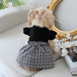 Ropa universal para mascotas, para gatos y perros, vestido con mangas con volantes y estampado de flores, para todas las estaciones, ropa cómoda para mascotas - Product Image 2
