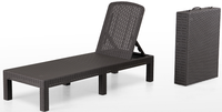 Chaises longues d'extérieur robustes, dossier réglable, montage facile et imperméable, légères pour le patio, la piscine, la plage et la cour.