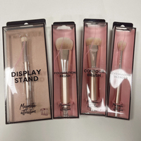 Nouveauté : Ensemble de 4 pinceaux de maquillage magnétiques avec support de base, poils synthétiques