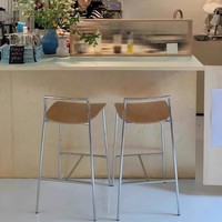 Tabourets de bar sans accoudoirs en bois de style industriel d'inspiration nordique pour cafés, réceptions, comptoirs d'îlots et chaînes de magasins