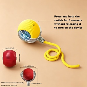 Smart <b>Pet</b> <b>Toy</b> 360° Automatic <b>Interactive</b> Dog Smart Ball <b>Toy</b> With Rope <b>Interactive</b> Cat <b>Toys</b> USB Charger Rolling Ball <b>for</b> Cats - Product Image 5