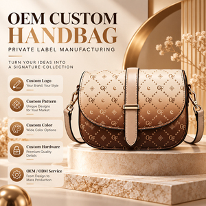 Designer Flap High Quality <b>Genuine</b> <b>Leather</b> <b>Bag</b> Women Luxury Handbags Full Embossed Gradient Shoulder <b>Bags</b> Custom OEM Manufacture - Product Image 1