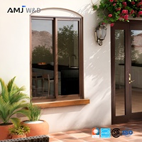 Ventana Corredera con Sistema de Aislamiento Térmico y Antirrobo, Color Negro Marrón, Ventana Corredera de Aluminio para Nigeria y Kenia