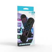 Teclado y Ratón Inalámbricos M5, Mini Teclado de Plástico con Retroiluminación, Modo Dual BT 5.2 y 2.4G, Control Remoto Inalámbrico