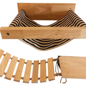 Hamac mural stable en bambou pour chat 2026 – Lits et perchoirs en bois pour chat, meubles muraux pour dormir, jouer et grimper - Product Image 3