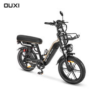 Vélo de montagne électrique OUXI, cadre en alliage d'aluminium, batterie au lithium ultra-résistante, frein à disque double, vélo pour adultes et étudiants