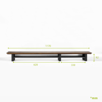 Escritorio de Computadora de Bambú de Estilo Nórdico Moderno de Alta Calidad, Soporte para Laptop, Montaje en Escritorio, para Oficina en Casa o Estudio, Compatible con SAMDI SD-030