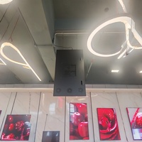Layar LCD Gantung Dalam Ruangan 32/43/55 Inci, Kecerahan Tinggi 500 2500nits, Tampilan Digital Iklan Jendela, Signage Layar Sentuh Resistif