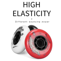 Roues de patins à roulettes en PU OEM 80mm 84A à rebond élevé pour Freestyle, Fabricant OEM de roues de vitesse urbaines