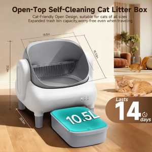 Bac à litière automatique intelligent pour <span class=keywords><strong>chat</strong></span>, double capteur, <span class=keywords><strong>anti</strong></span>-pincement, silencieux, contrôle par application, sans <span class=keywords><strong>odeur</strong></span>, facile à nettoyer, écologique, pour plusieurs chats - Product Image 4