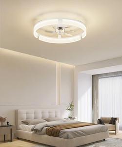 Ventilateur de plafond en métal à 7 pales, faible bruit (<30 dB), moteur CC à 6 vitesses, lumière LED à intensité variable, application intelligente et télécommande, pour chambre à coucher - Product Image 4