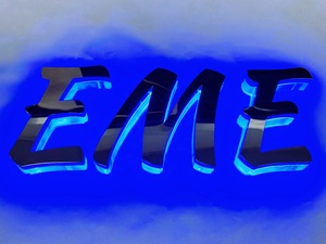 Custom 3D taglio Laser argento lettera in metallo <span class=keywords><strong>per</strong></span> affari parete esterna in acciaio inox segno di bordo luce parete ufficio Dec <span class=keywords><strong>per</strong></span> edifici - Product Image 3
