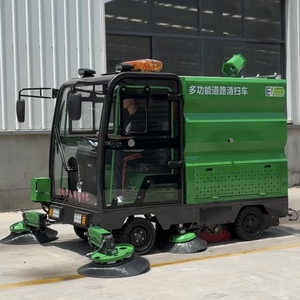 Balayeuse électrique multifonctionnelle la plus vendue, nouvelle, compacte, à quatre <span class=keywords><strong>roues</strong></span>, avec cinq brosses, haute puissance, cuve de 260 L, réduction de la poussière - Product Image 6