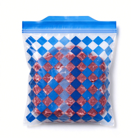 Sacs de conservation réutilisables en LDPE anti-fuite avec fermeture éclair, personnalisables avec logo, à fermeture simple ou double, refermables pour congélateur