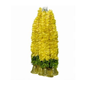Guirnalda de Flores Artificiales Amarillas Decorativas con Campanas Doradas para Bodas, Festivales y Decoración de Templos - Product Image 1