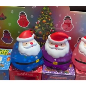 Jouet Squishy de Noël en Maltose, Père Noël et Bonhomme de Neige Pailleté, Jouet Anti-Stress Doux à Remontée Lente pour Cadeau de Noël - Product Image 5