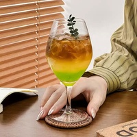 Verre à vin en cristal soufflé à la main sans plomb de 350 ml, grand gobelet à pied transparent pour cocktails, idéal pour bars, mariages et fêtes