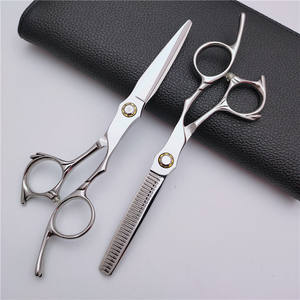 Tijeras de peluquería Red Blade de 6 pulgadas, tijeras de entresacar de acero inoxidable 304 para diestros, tijeras planas con tornillo de rodamiento - Product Image 3