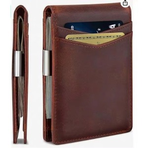 Muestra gratuita: Bolso casual con clip para billetes - Bolsos casuales para hombre, delgados, con bolsillo frontal, bloqueador de tarjetas, minimalistas, de cuero - Product Image 5