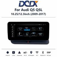 Snapdragon 665/685 untuk Audi Q5 Q5L (2009-2016) Radio Mobil 10.25"/12.3", Head Unit GPS Multimedia Nirkabel CarPlay & Android Auto