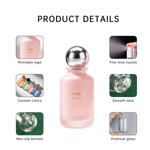 Etiqueta Personalizada, Botella de Perfume de Vidrio Cosmética Negra de Lujo de 30 <span class=keywords><strong>ml</strong></span>, <span class=keywords><strong>50</strong></span> <span class=keywords><strong>ml</strong></span>, 100 <span class=keywords><strong>ml</strong></span>, Vacía, para Pintura, con Tapa y Caja de Empaque - Product Image 3