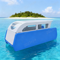 Bateau électrique confortable de type catamaran gonflable de fête de yacht pour plate-forme de natation