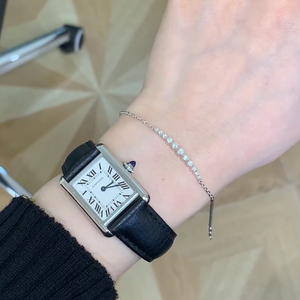 ラウンドシェイプラボ成長ダイヤモンドブレスレットベゼル設定14Kイエロー/ホワイトゴールドHPHT CVDダイヤモンド - Product Image 6