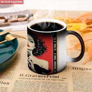 Frosted Black 11oz <b>Ceramic</b> <b>Mug</b> Heat Activated Color Changing Cup Sublimation Ready To Ship - Product Image 5