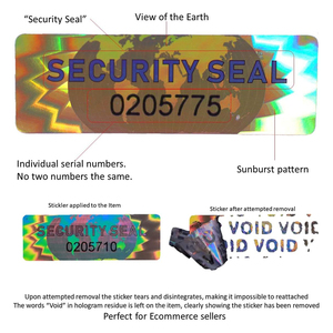 Manufacturer Professional Void Private Label Hologram Custom Security Seal Sticker - Product Image 6
