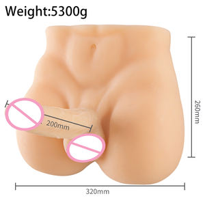 Forti uomini metà corpo giocattoli del sesso facile pulizia TPE bambole 20cm Dildo Gay uomini donne masturbatore bambole maschili con Dildo Sex Toy - Product Image 6