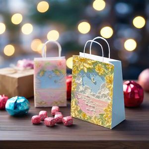 Bolsa de Papel para Productos de Alta Calidad de Fábrica, Muy Grande, 13x7x13, Blanca, 5 Kg, Bolsas de Papel para Almuerzo, Diseño Personalizado, Bolsa de Papel para Comida para Llevar - Product Image 3