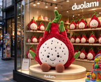 Peluche Fruit du Dragon Mignonne en Forme de Fruit, Poupée en Peluche pour Décoration de Chambre d'Enfant, Cadeau Personnalisé, Peluche Fruit du Dragon Faite sur Mesure
