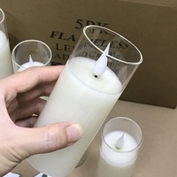 Bougies à piles LED Bougie pilier en verre avec télécommande pour proposition de mariage