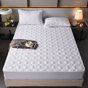 Protector de Colchón de Tela Cepillada <span class=keywords><strong>Impermeable</strong></span> y <span class=keywords><strong>Transpirable</strong></span> con Patrón Acolchado en Relieve de Diseño Mullido y Suave Sábana Bajera Cubrecama - Product Image 2