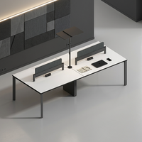 Poste de travail modulaire extensible en bois massif de luxe, durable et moderne, pour bureaux d'entreprise et commerciaux