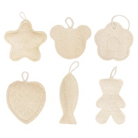 Éponge de bain naturelle douce en loofah pour la douche, nettoyage corporel, boule de bain adulte motif dessin animé