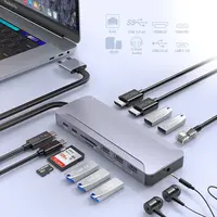Bộ Chuyển Đổi USB C Hub Dock Dongle Kép, Bộ Chuyển Đổi USB C Cho MacBook Pro Air Mac