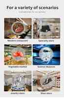 Ventilateur holographique 3D tout-en-un de 65 cm avec contrôle WiFi via application, boîtier carré et affichage holographique LED HD pour vitrine de centre commercial
