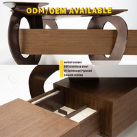Bureaux de bureau de luxe en bois Boss Table de travail Gestionnaire haut de gamme Bureau exécutif