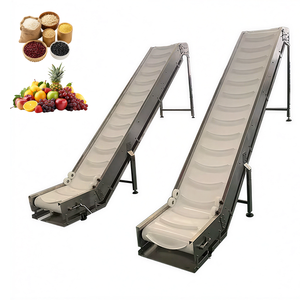 Convoyeur à bande en acier inoxydable, alimentation automatique des aliments, convoyeur incliné pour fruits de type Z, facile à nettoyer, vitesse réglable, convoyeur durable - Product Image 1